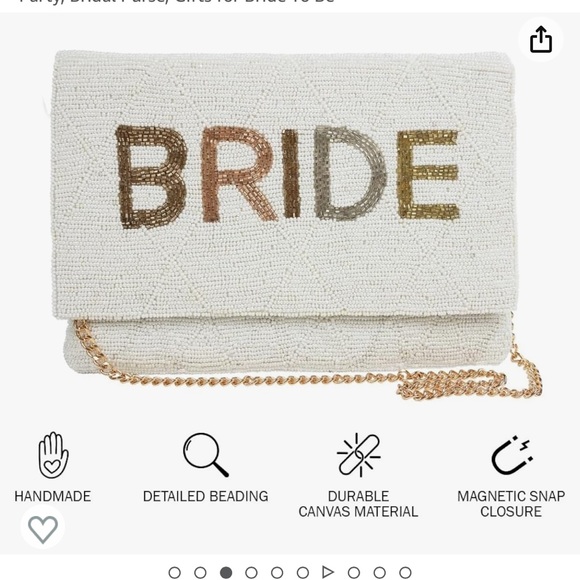 Bride purse, very sleek and cute! Only used once. - Picture 2 of 5